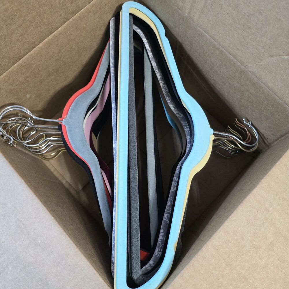 25++ Slim Velvet Hangers Multiple Colors - Pre-owned